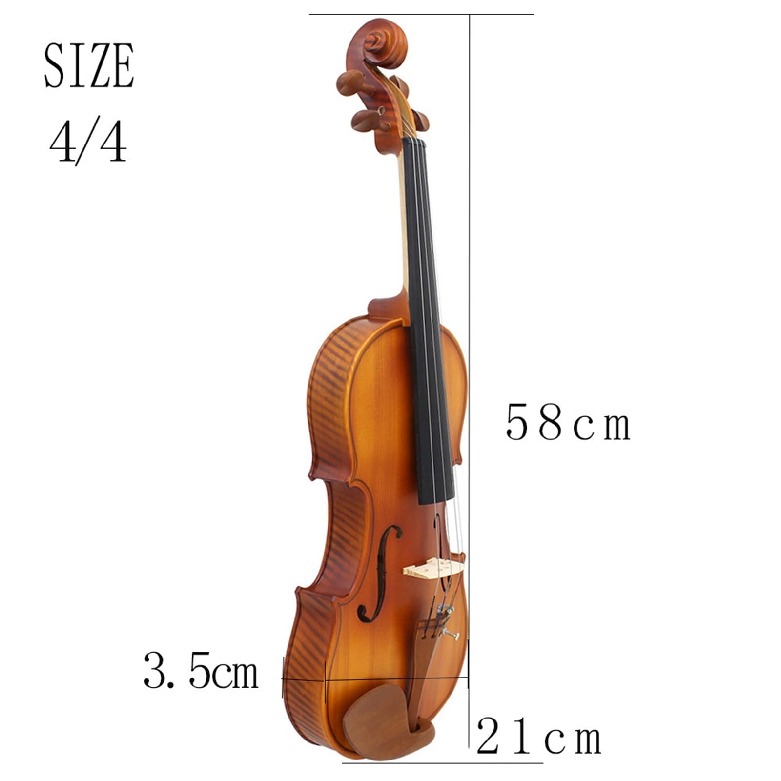 Violino Modello Tigre Con Pannello In Abete Rosso Popolare Per Principianti E Adulti(Gloss 4/4)