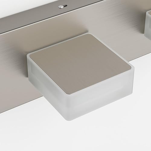 Miniatura 8 de Ralbay - Lámparas de tocador de baño de 8 luces en níquel cepillado, metal acrílico, led, modernas lámparas de pared para baño sobre espejo