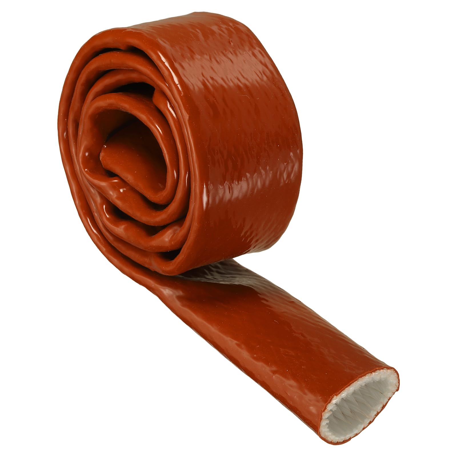 sourcing map Heat Hose Fiberglass Wrap, 25mm x 1m Fire Sleeve Heat-Shielded Sleeve Silicone Coated Heat Protection for Automotive Hose Lines Electrical Wiring