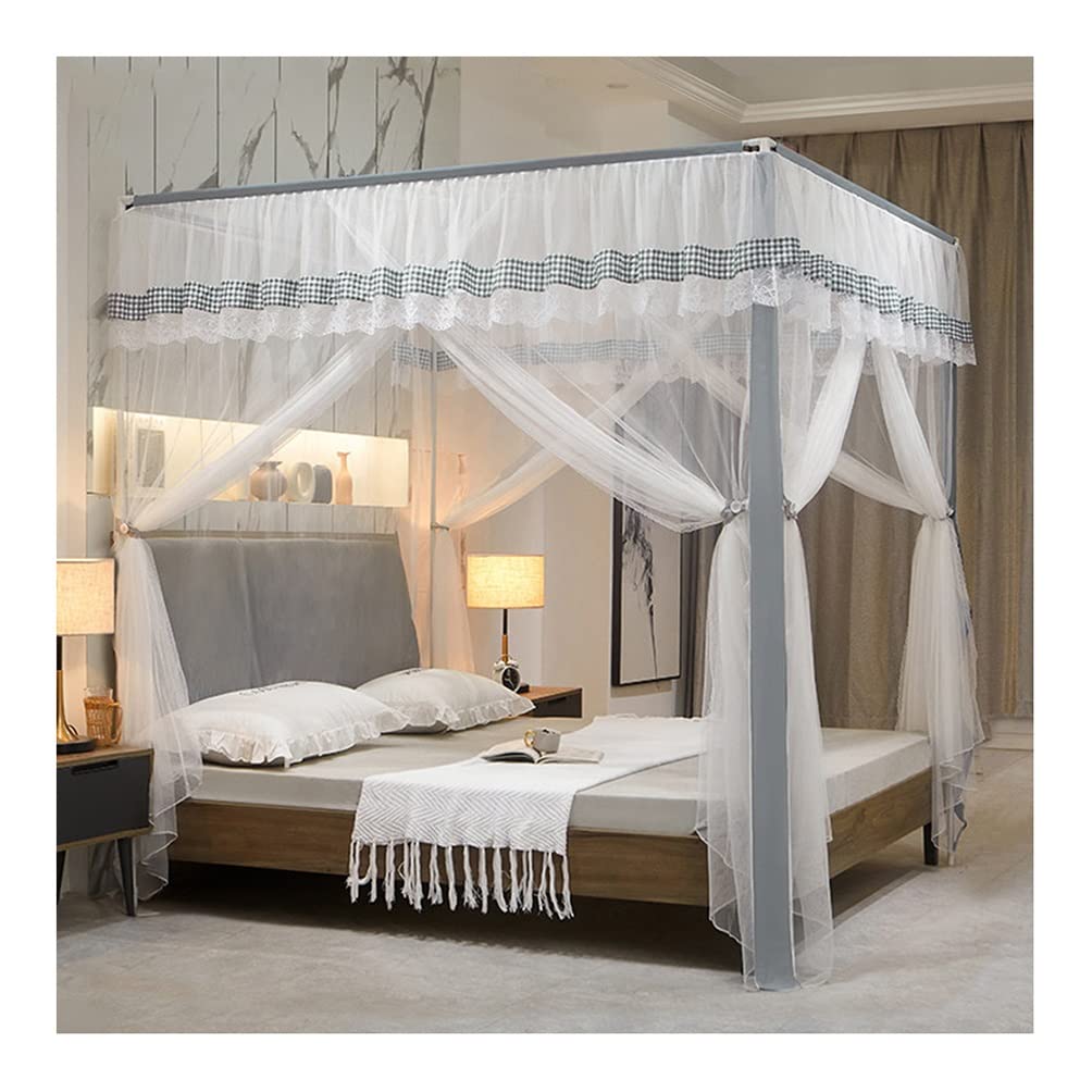 CXKJP Doseles para Cama Mosquitera con Dosel De Cama De Verano para Cama Doble Individual, Juego De Soporte para Cortina De Cama De Encaje para Decoración De Dormitorio De Princesa, Fácil De Instalar