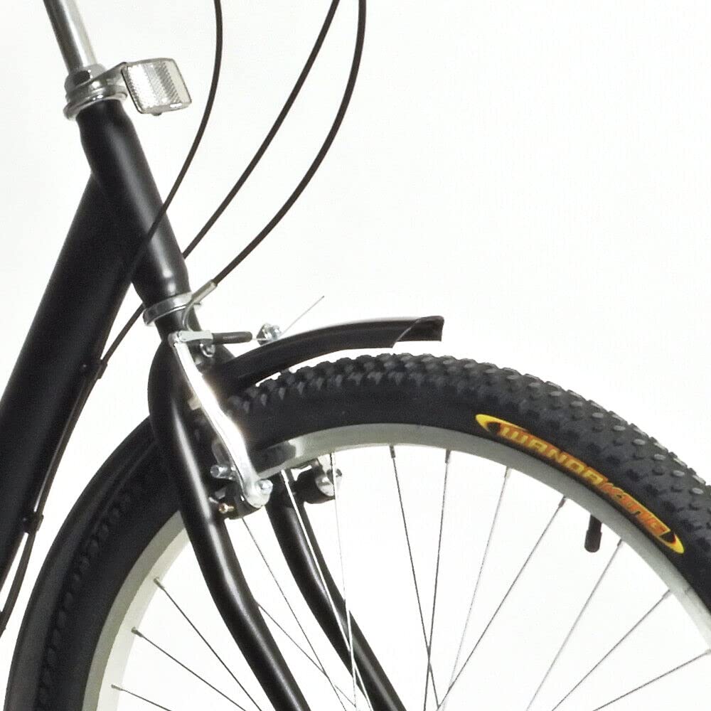 TyochiAki 24 Zoll Erwachsenen Dreirad - 7-Gang Lastenfahrrad Mit Korb Bis 120kg