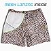 Mens Swim Trunks Short Quick-Dry Swimming Trunks with Mesh Lining Fashion Trend Turnks (901-Dense Leopard Print, Large)