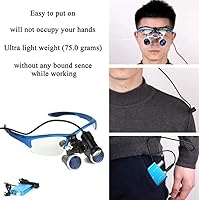 Vista 4 de Lupa médica quirúrgica dental, 3.5X bi-direccional ajustable marco de gafas binocular lupa reloj y reparación de reloj