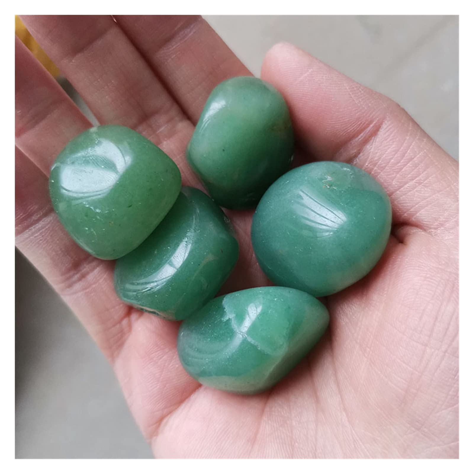 Quartz Naturel Vert Aventurine 15-30mm pour Décoration de Pot de Fleurs