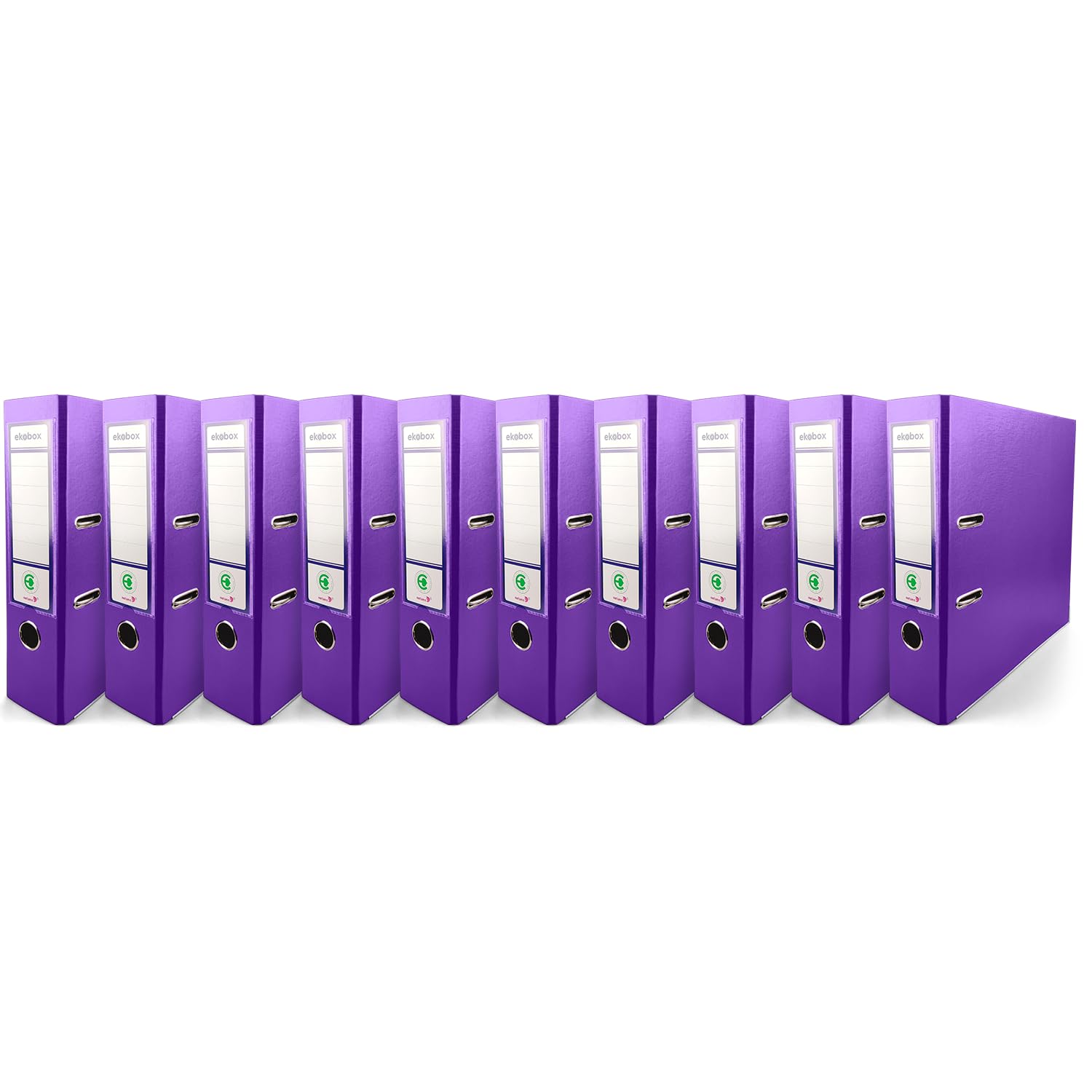 Netuno 10 Binder Purple A4 Spine 8 cm 3.15in Extra Wide Cardboard File Organizer for Office School Desk Storage documents Strong Stable Large Capacity Practical