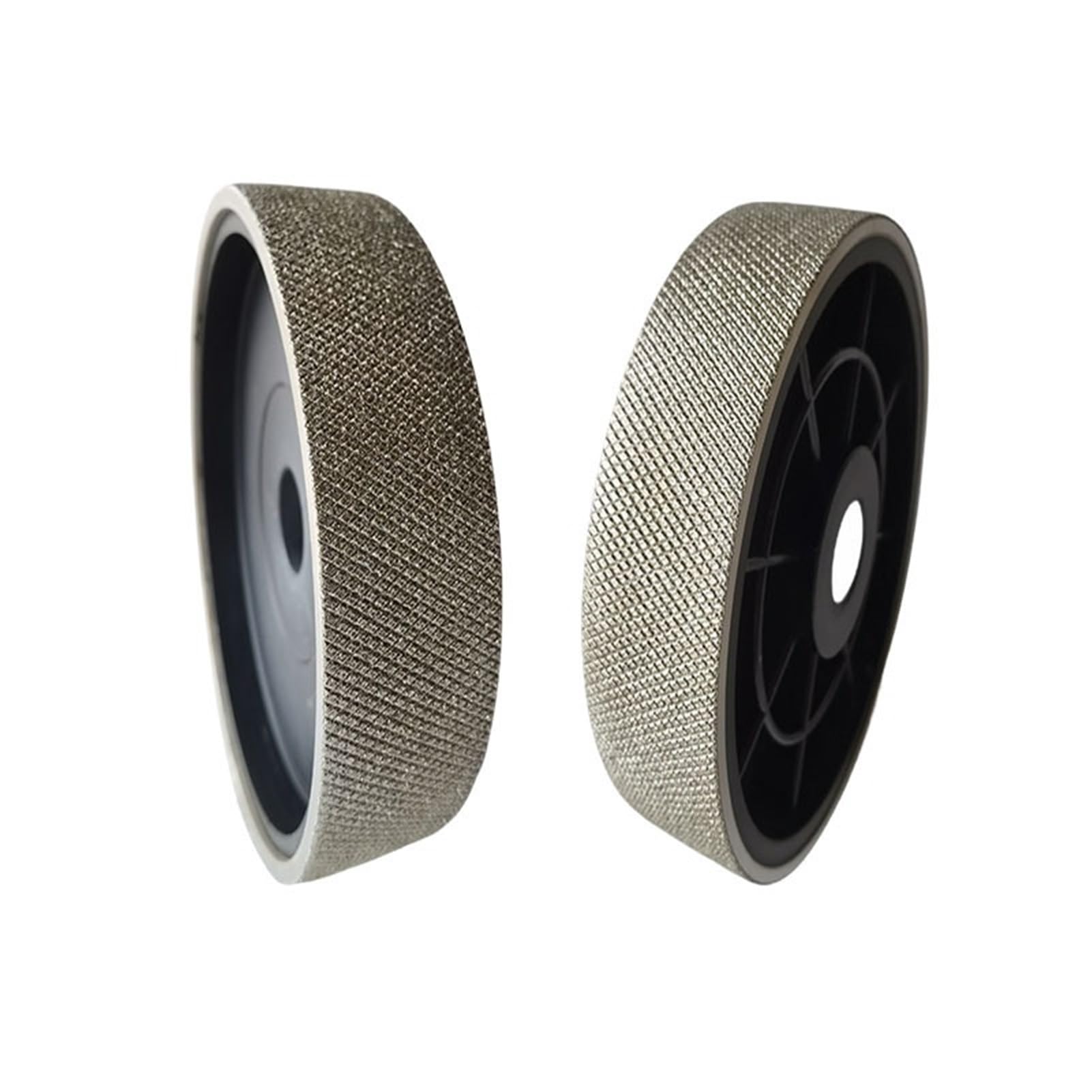 Mola diamantata 6"x1.5"x1" goffrata scanalata zigrinata affilata resistente all'usura 150x38x25.4mm fori mola lucidante Attrezzatura per la macinazione(220Grit)