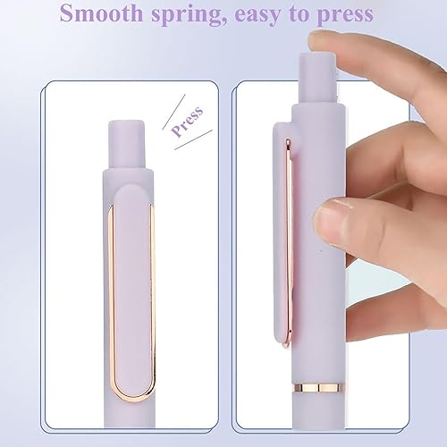 Miniatura 5 de Bolígrafos de gel, 7 bolígrafos negros, 0.020 in, flexibles y de secado rápido, soporte para bolígrafo de punta fina negra, suave al tacto,