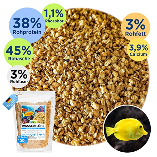 Wasserflöhe getrocknet, 625ml (100g) Fischfutter Aquarium, Daphnia, Zierfischfutter Aquarium, geprüfte Qualität von deutschem Anbieter EWL – Bild 3