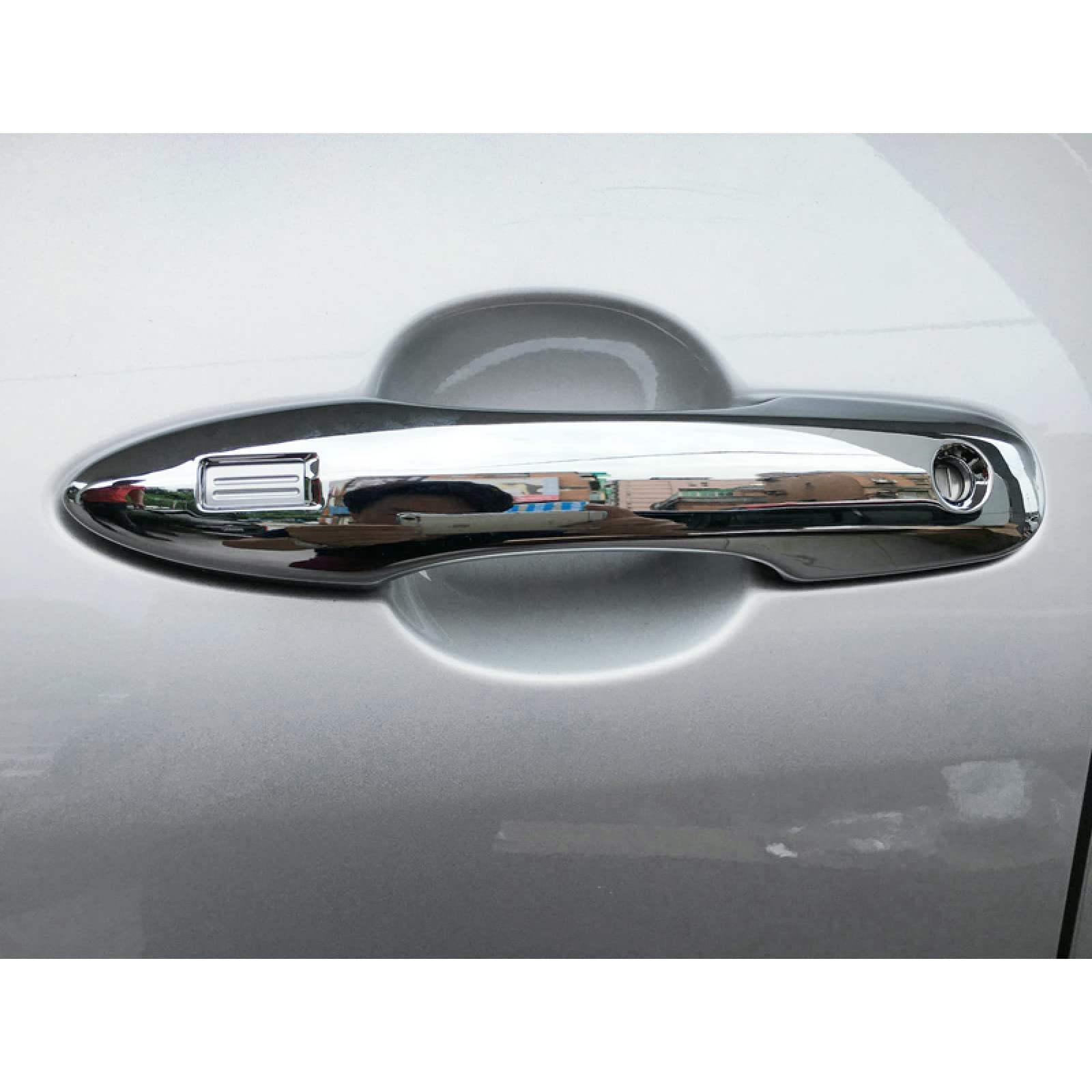 Zamiennik do Toyota Prius Prime PHV 2017-2020, 4 szt. ABS chromowana osłona klamki zewnętrznej / klamka do drzwi miski wykończenia stylizacji samochodu