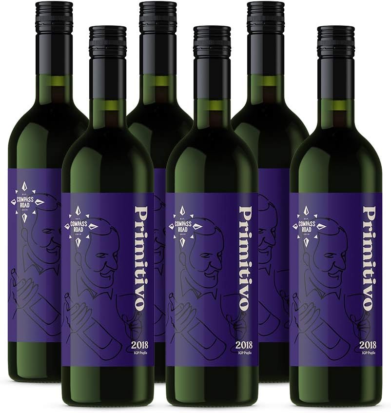 Amazon Brand - Compass Road Primitivo, Italy (6x75cl)