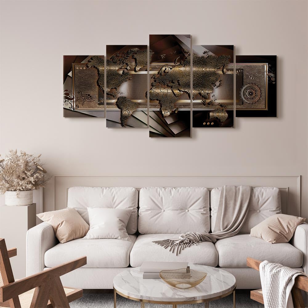 Cuadros B&D XXL - Cuadro en Lienzo 225x112,5 cm 5 piezas - Impresión en material tejido no tejido cuadros decoracion salon modernos lienzos decorativos dormitorios - k-A-0013-b-o