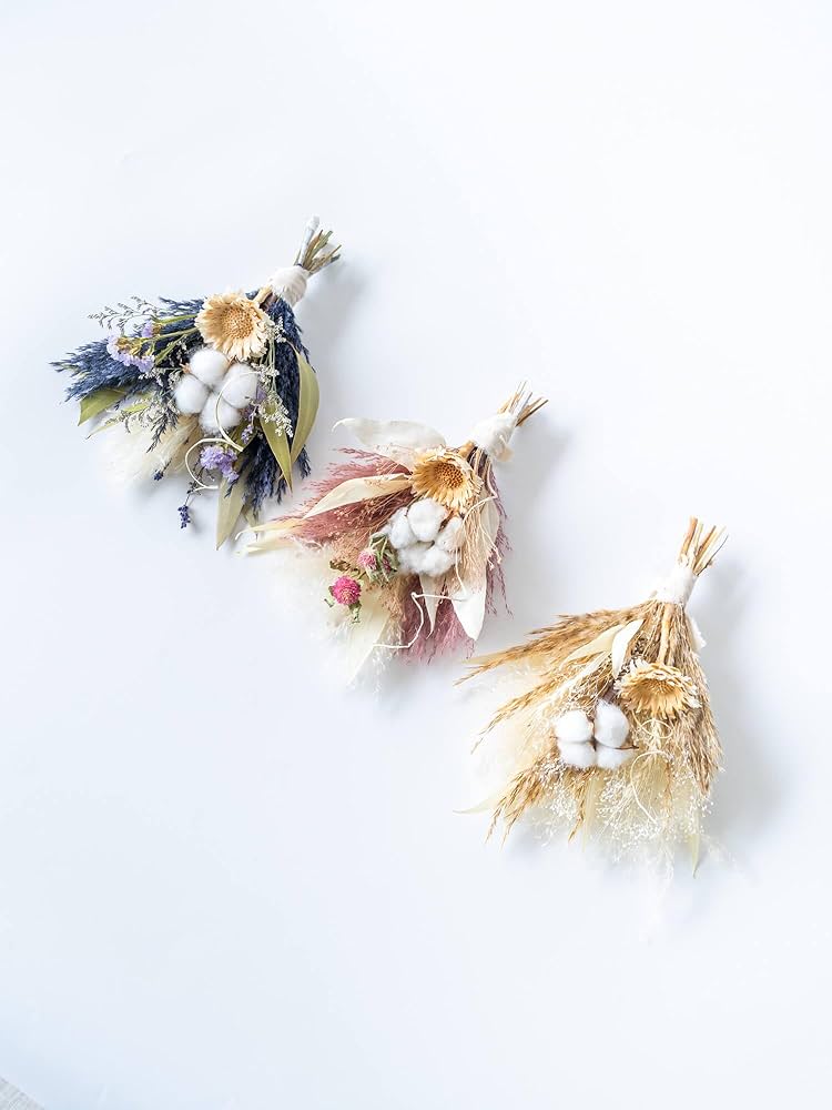 ドライフラワースワッグ　5点おまとめ dry-flower-bouquet-swag-yellow