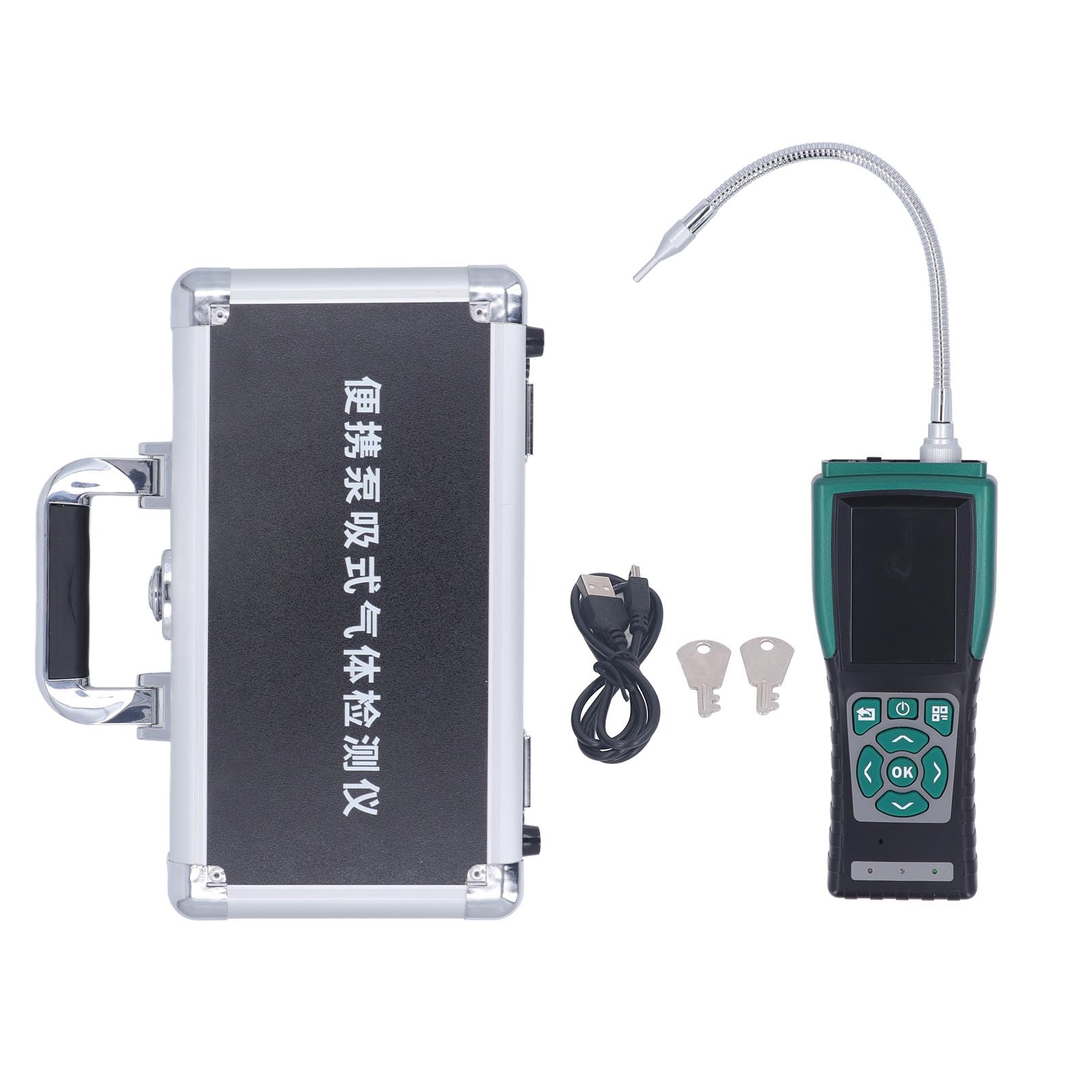 Probador de sensor de gas, interfaz USB de mano de 5 V CC, medición precisa, pantalla TFT a color de 3.5 pulgadas, probador de gas para el hogar