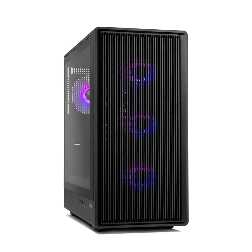 NOX XTREME PRODUCTS HUMMER IOTA – Mid-Tower ATX | M-ATX | ITX, Include 4 Ventole ARGB 120 mm, Fronte Mesh, Laterale in Vetro Temperato, USB 3.0, Supporto GPU fino a 330 mm, Filtro Magnetico, Nero