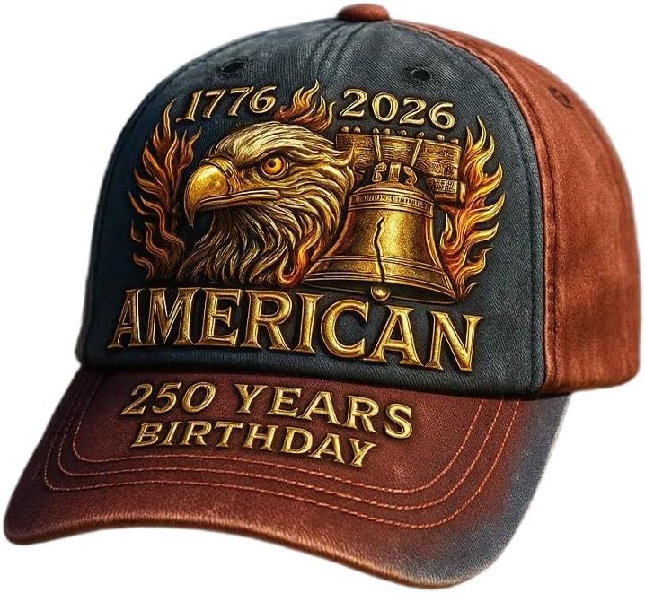 250th Anniversary USA Hat Eagle 250 Year American Anniversary Baseball Cap Adjustable Patriotic Hats