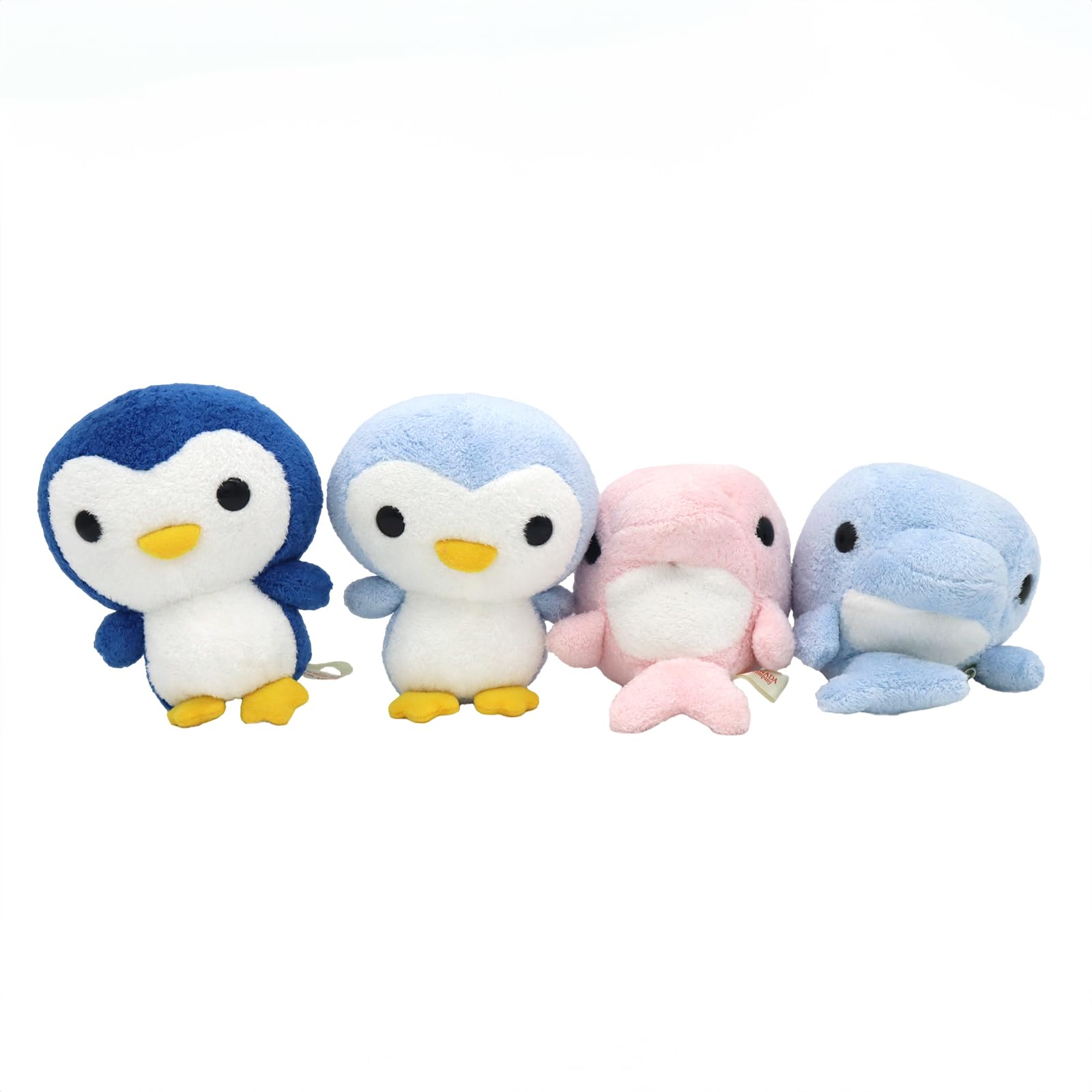 Sinada Atamatakkachi Plush Set of 4 Dolphins Penguins 5.5in Japan