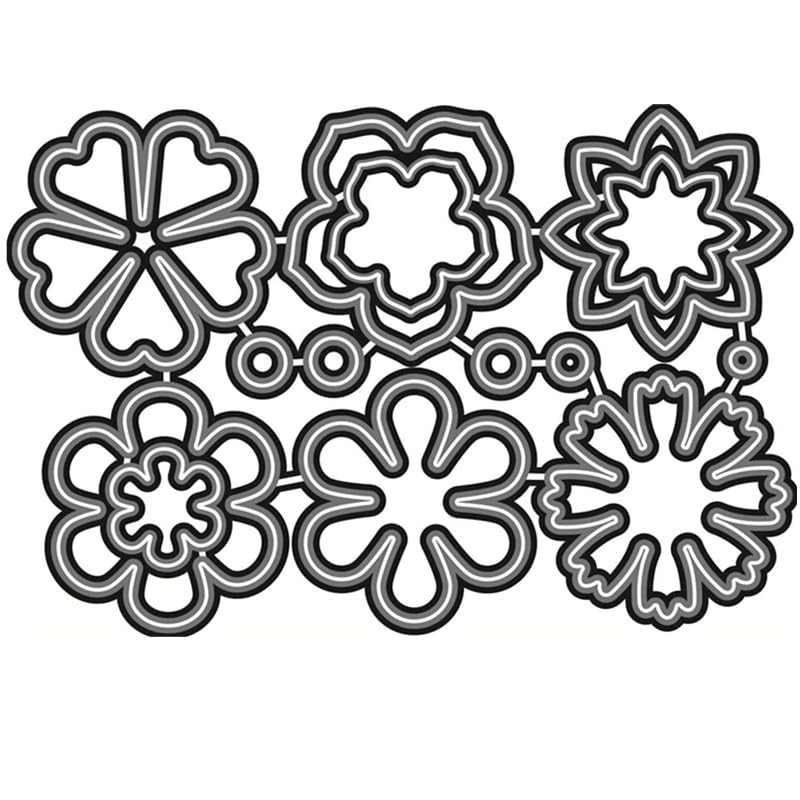 3D Rose Flower Metal Die Cuts,Wedding Leaf Leaves Cutting Dies Cut Stencils for DIY Scrapbooking Album Decorative Embossing Paper Dies for Card Making (Flower C)