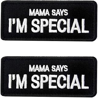 Antrix 2 Pieces Mama Says I'm Special Tactical Morale Emblem Embroidered Hook & Loop Fastener Patch compatible with Velcro for Kids Teens Adult Service Dogs Cats Service Animals