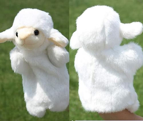 Miniatura 4 de Marionetas de mano de ovejas cordero peluche animales juguetes para imaginativo juego de simulación narración de cuentos blanco