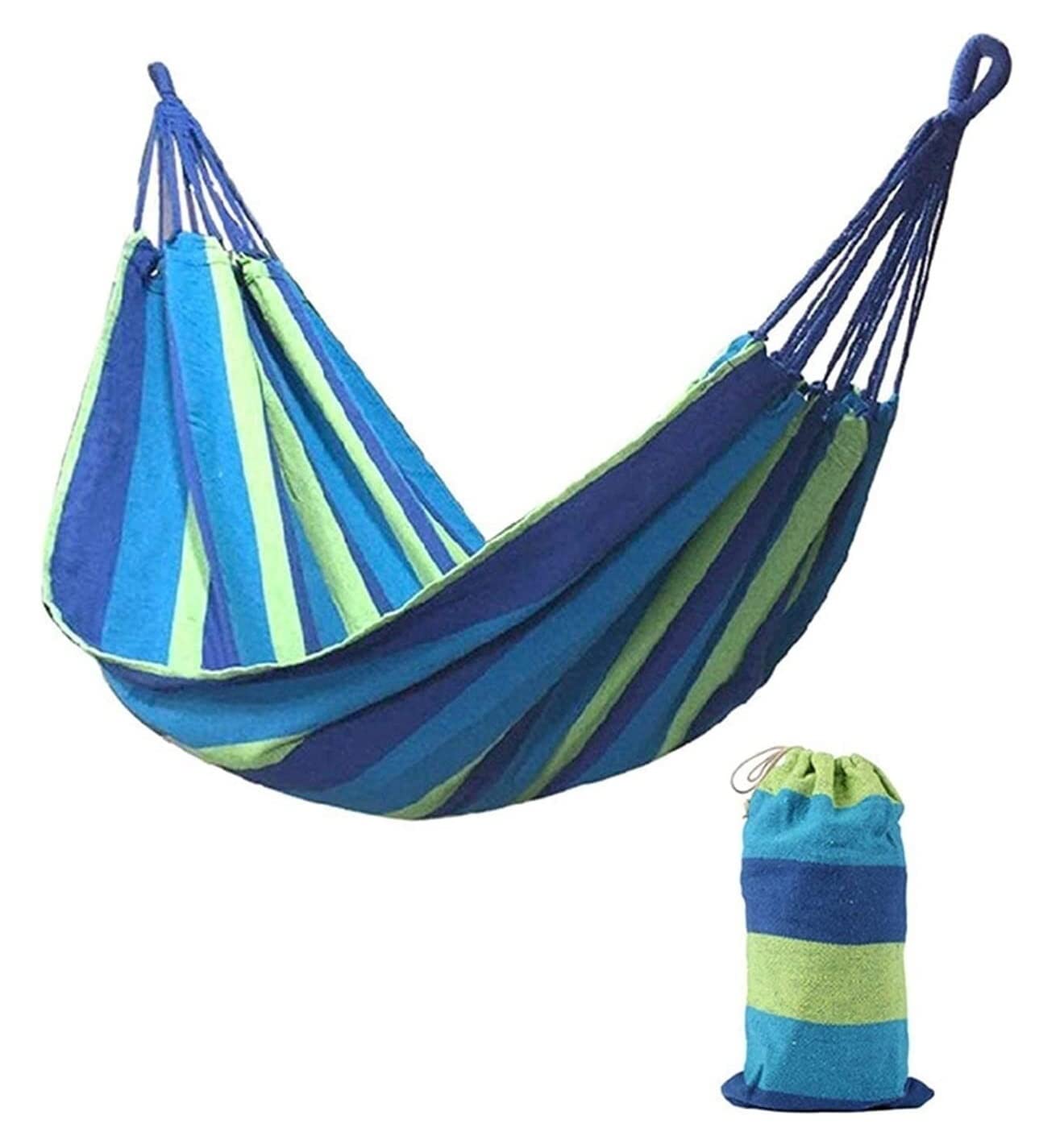 Amache da Giardino Esterno Amaca In Tela Addensata Per Una Persona, Campeggio All'aperto, Per Il Tempo Libero, Per Il Tempo Libero, Altalena, Dormitorio Per Studenti Amaca Campeggio (Color : Blue, S