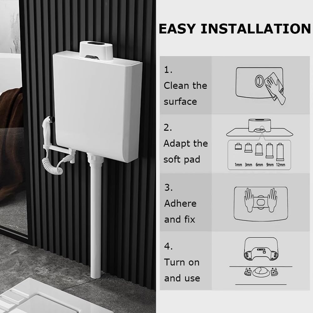 Sensor Automático De Inodoro Flusher, Sensor De Descarga De Inodoro Sin Toque, Sensor De Descarga De Inodoro Inteligente con Descarga De Infrarrojos Externos