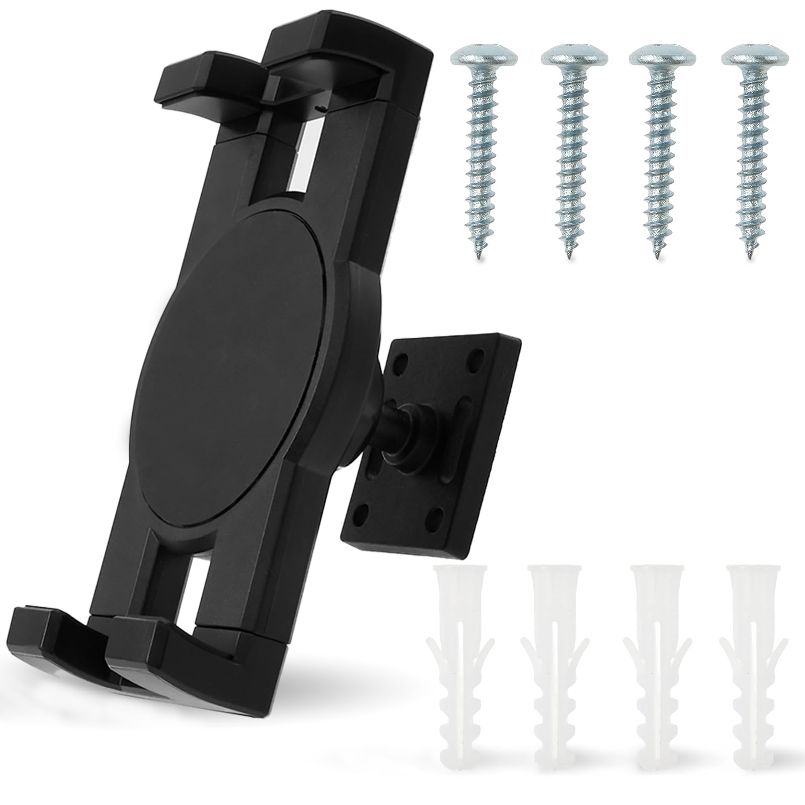 Alongen Black Abs Wall Mount Skateboard Hanger, 360° Rotation Skateboard Display Holder Strong Load Bearing Wall Mounted Storage Rack For Home