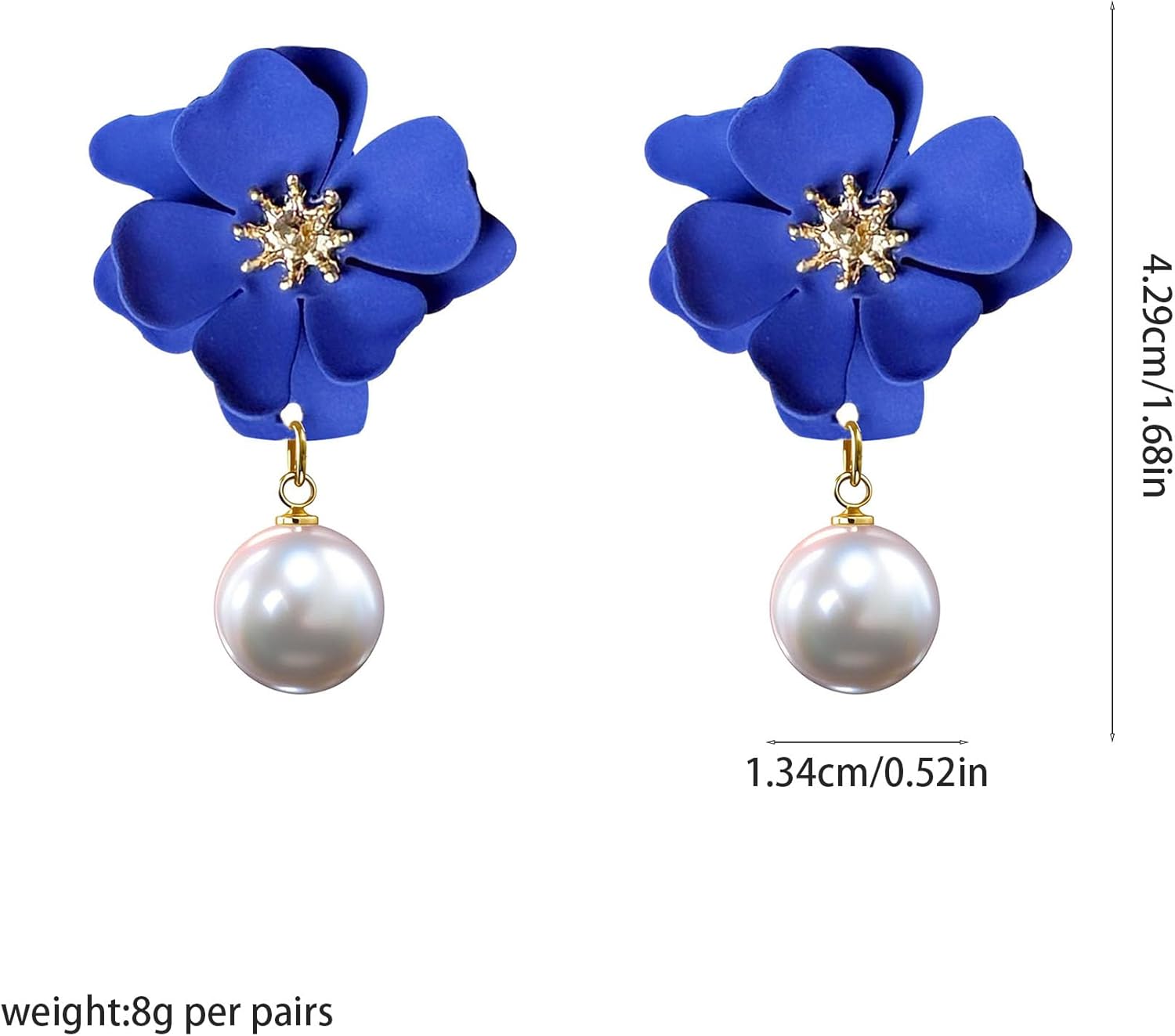 Bohemian Pearl Flower Earrings Gold Flower Bud Design Floral Petal Stud Earrings for Women Party Jewelry Accessories - Image 4