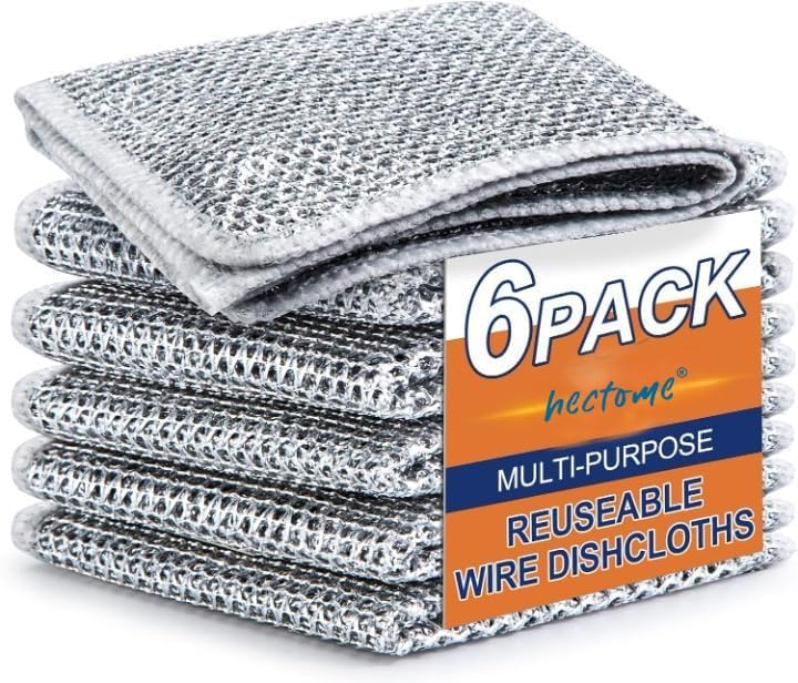 HECTOME® 6 of Pack Non-Scratch Wire Dishcloth (B0D5HS549P) Amazon Price History, Amazon Price Tracker