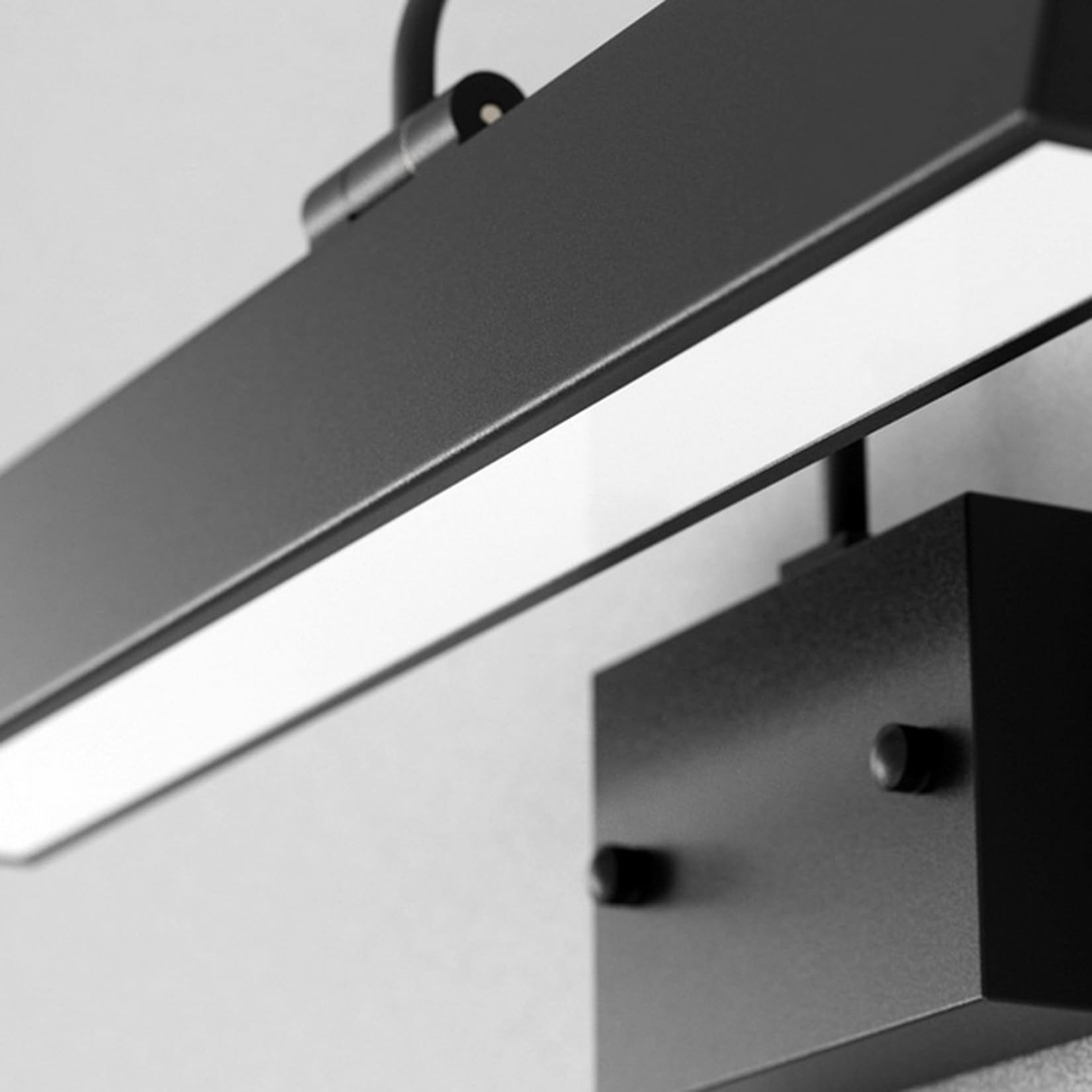 GDLight LED Außenwandleuchte, wasserdichte Beschilderungsleuchte, Badezimmer- / Schminkspiegellicht, Kunstgalerie-Bildbeleuchtung für Schaufensterbeschilderung, Café, Badezimmer,Schwarz,42cm