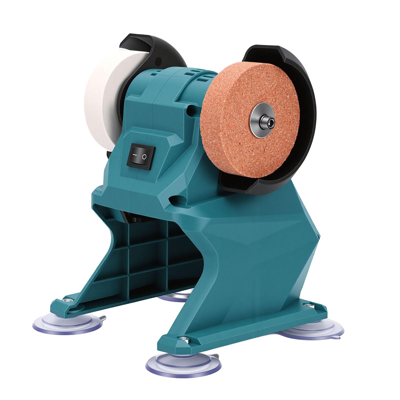 Amoladora de Banco, Amoladora de Banco con Motor de Cobre Completo de Imán Permanente de 5500 RPM, Mini de con Muelas Abrasivas Dobles para Joyería de Metal, Madera, Jade, Plástico, Plata,