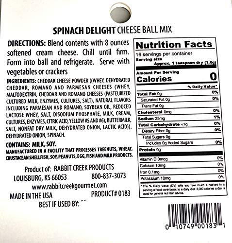 Rabbit Creek Savory Cheeseball Mix Variety Pack of 3 – Spinach Delight, Blue Cheese Buffalo Wing, and Herbs & Garlic Cheeseball and Appetizer Mix - Thumbnail 2