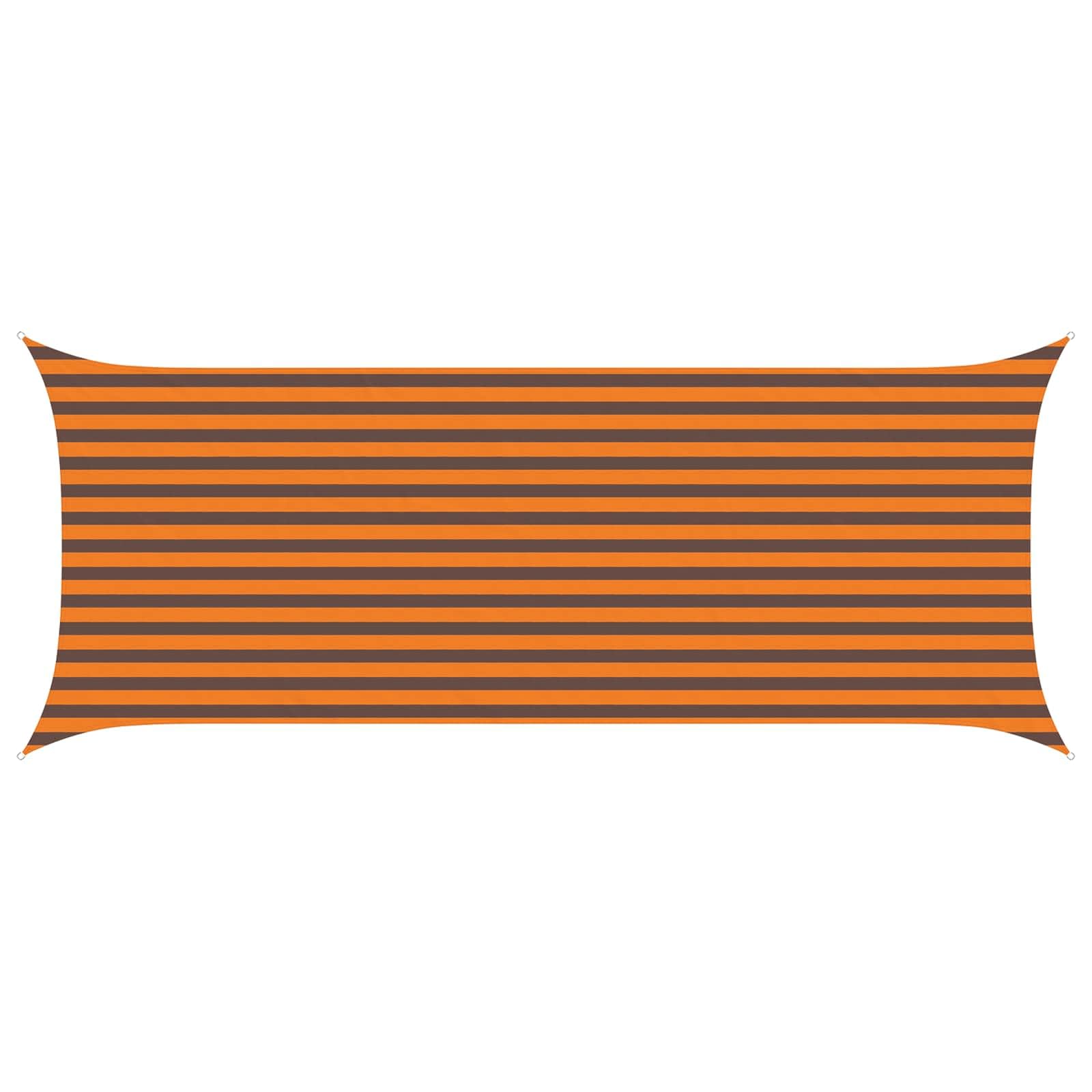 vidaXL Sun Shade Sail Orange and Brown 5 x 2 m 100% Polyester Oxford, Outdoor Shade, UV-Resistant, Rectangular Canopy, Polyester Cover, Modern Terrace, Water Resistant Poolside — image 1