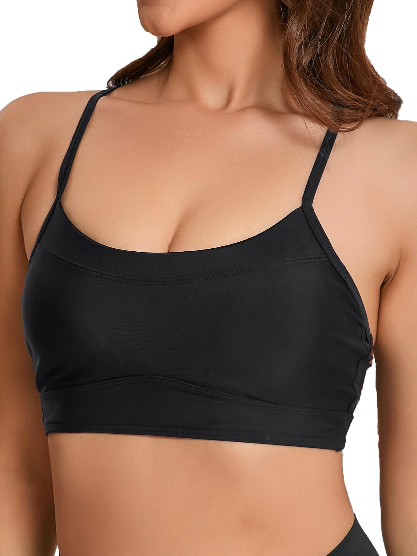 Women Swim Bra for Under Swim Shirt Straps Swim Tops Bathing Suit Tops Only Bikini Tops