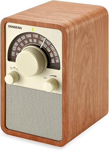 Miniatura 2 de Radio Sangean con parte superior de madera Walnut