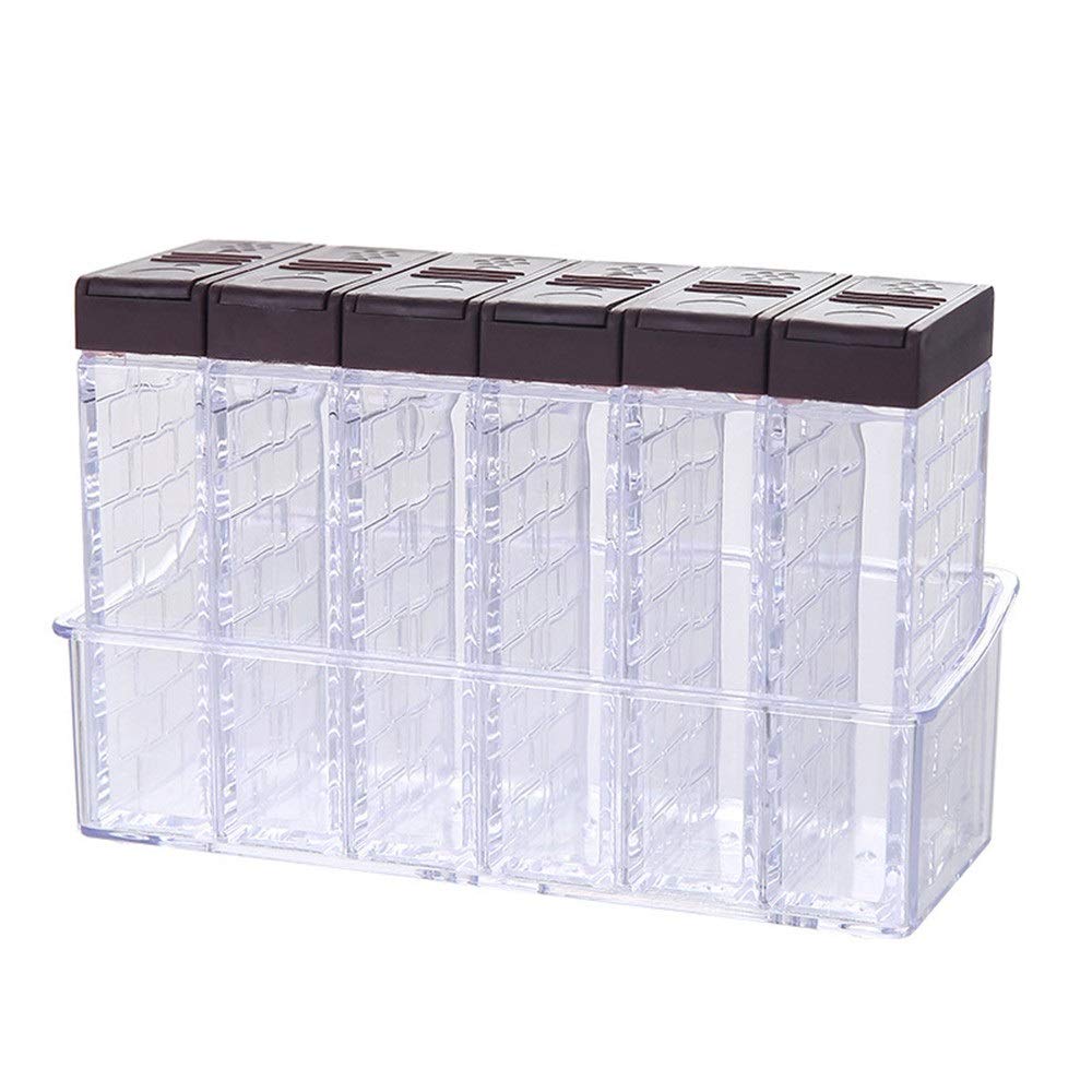 Gewürzgläser mit Etikett 6 Teile / satz Gewürzglas Gewürzflaschen Küche Aufbewahrungsboxen Gewürzaufbewahrungsflasche Gläser Pfeffer Kreuzkümmel Pulver Gewürzwerkzeuge ( Color : A )
