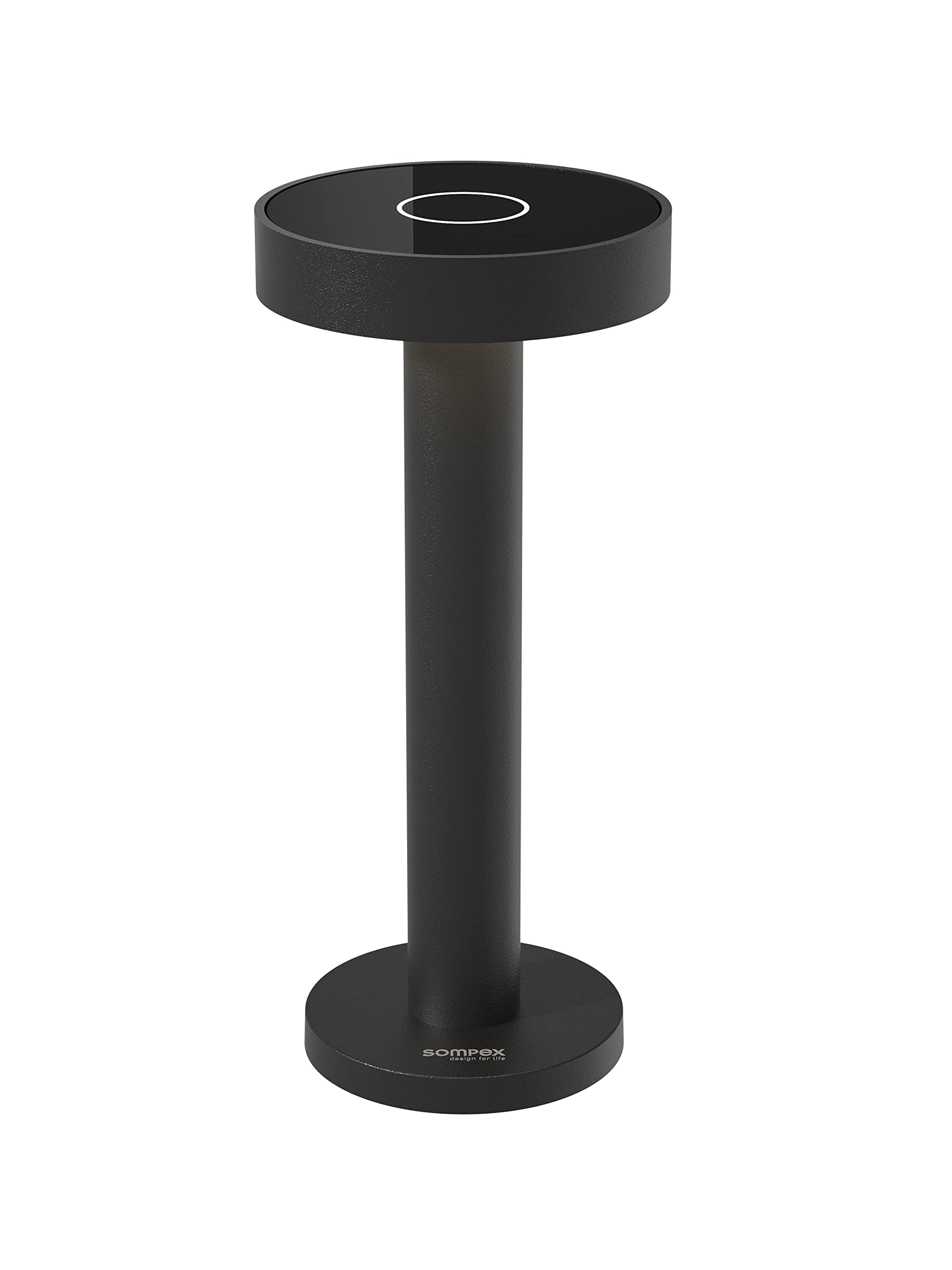 sompexBoro Table Lamp, 2.5W LED outdoor & indoor table lamp, 75 hours battery life table lamp (Black)