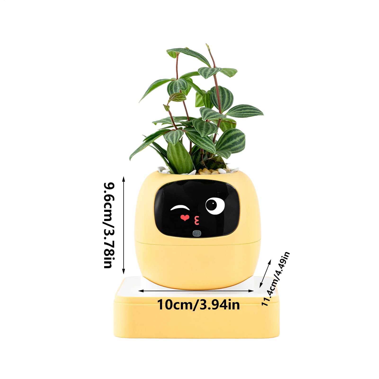 Maceta Inteligente con Asistente IA Jardineras Con IA Inteligente Para | Tiesto Pequeño Para para Interiores Principiantes Día de la Madre Jardín Balcón Dormitorio