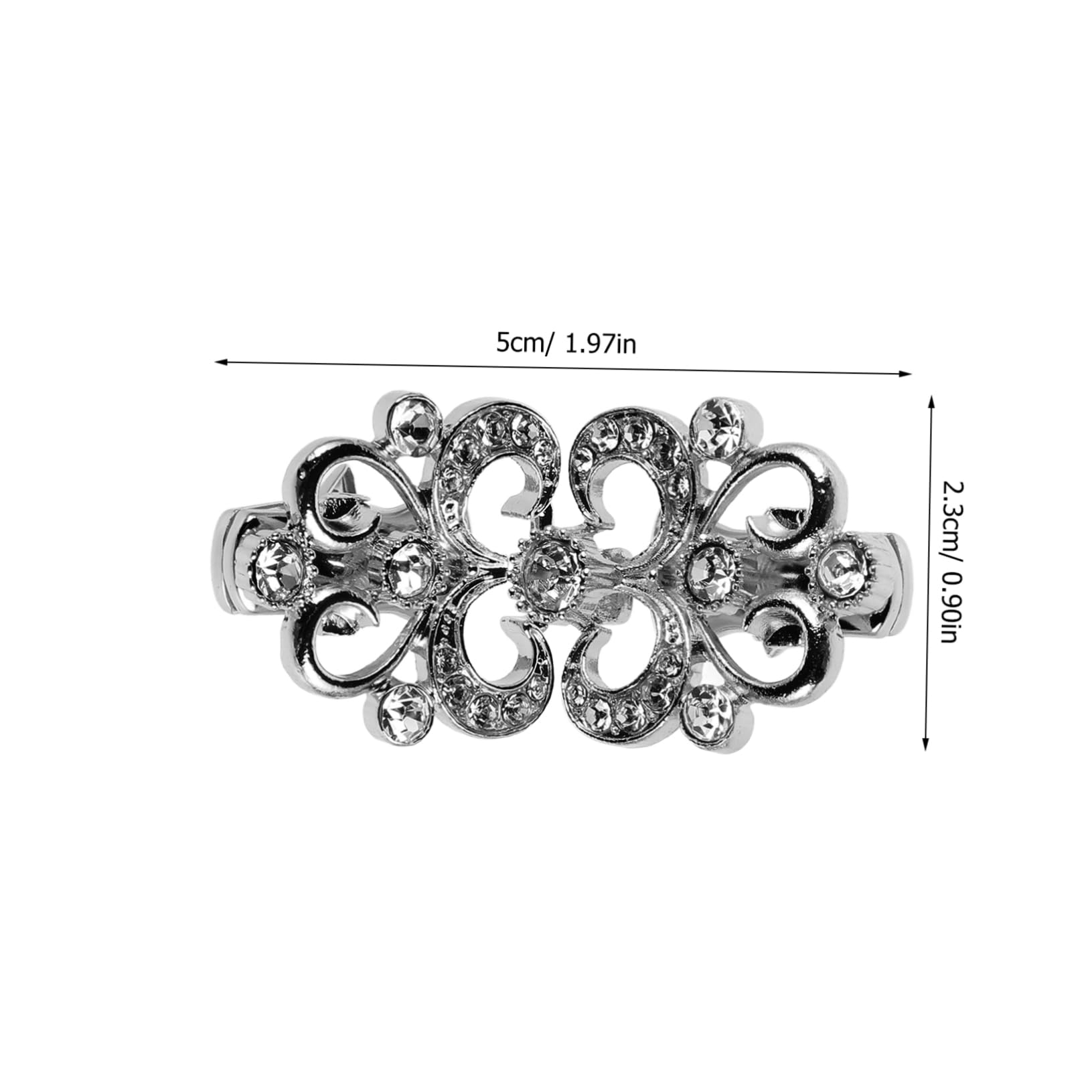 Rhinestone Sweater Uk Shawl Collar Scarf Ring Women's Brooch Pins Dress Tightener Clip Fashion Accessory
