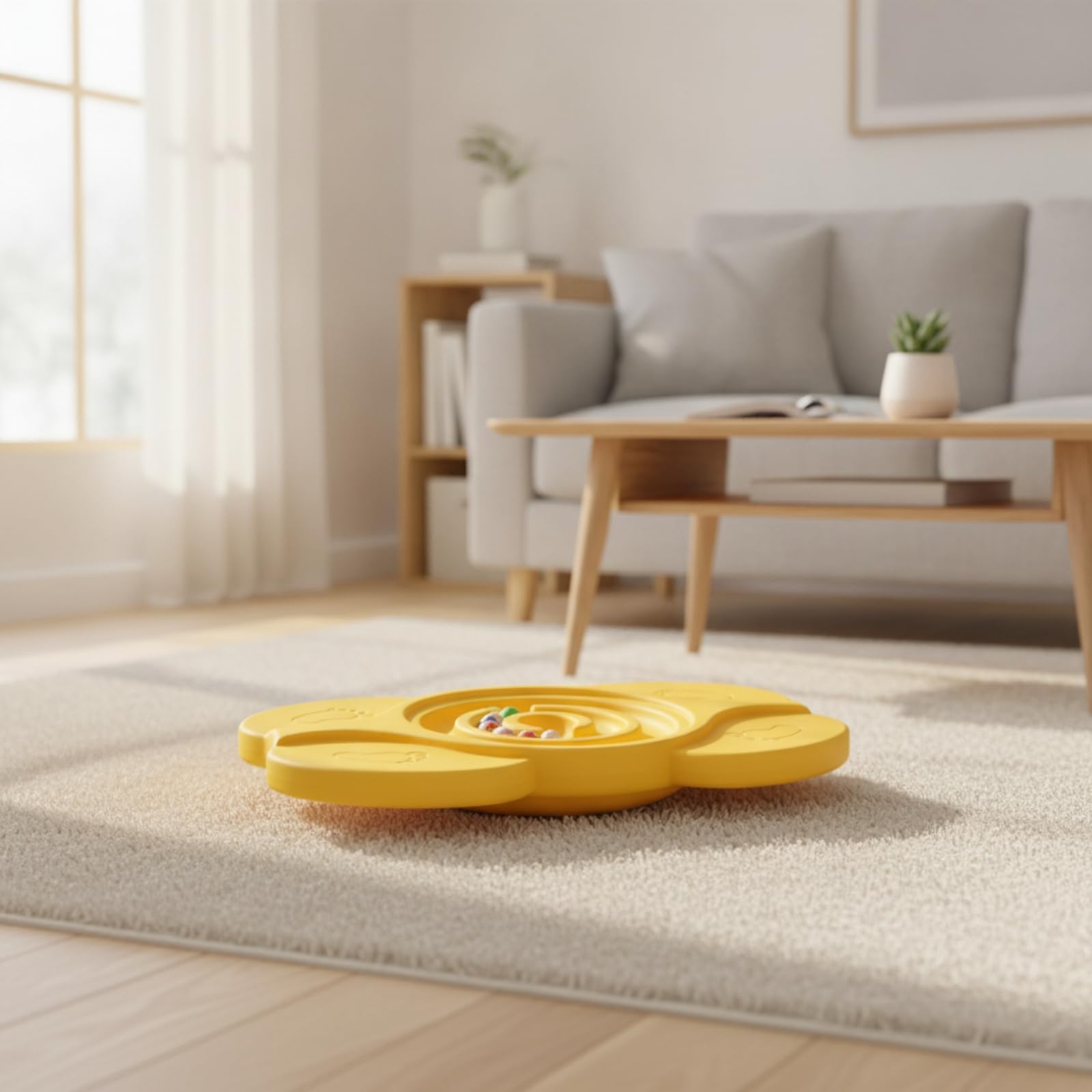 Tavola per Equilibrio Bambini Stimolante | Robusto, Pedana Equilibrio per Allenamento Sensoriale, Salvaspazio, Balance Board, Scuola Dell'infanzia, Camera dei Giochi, Rosso