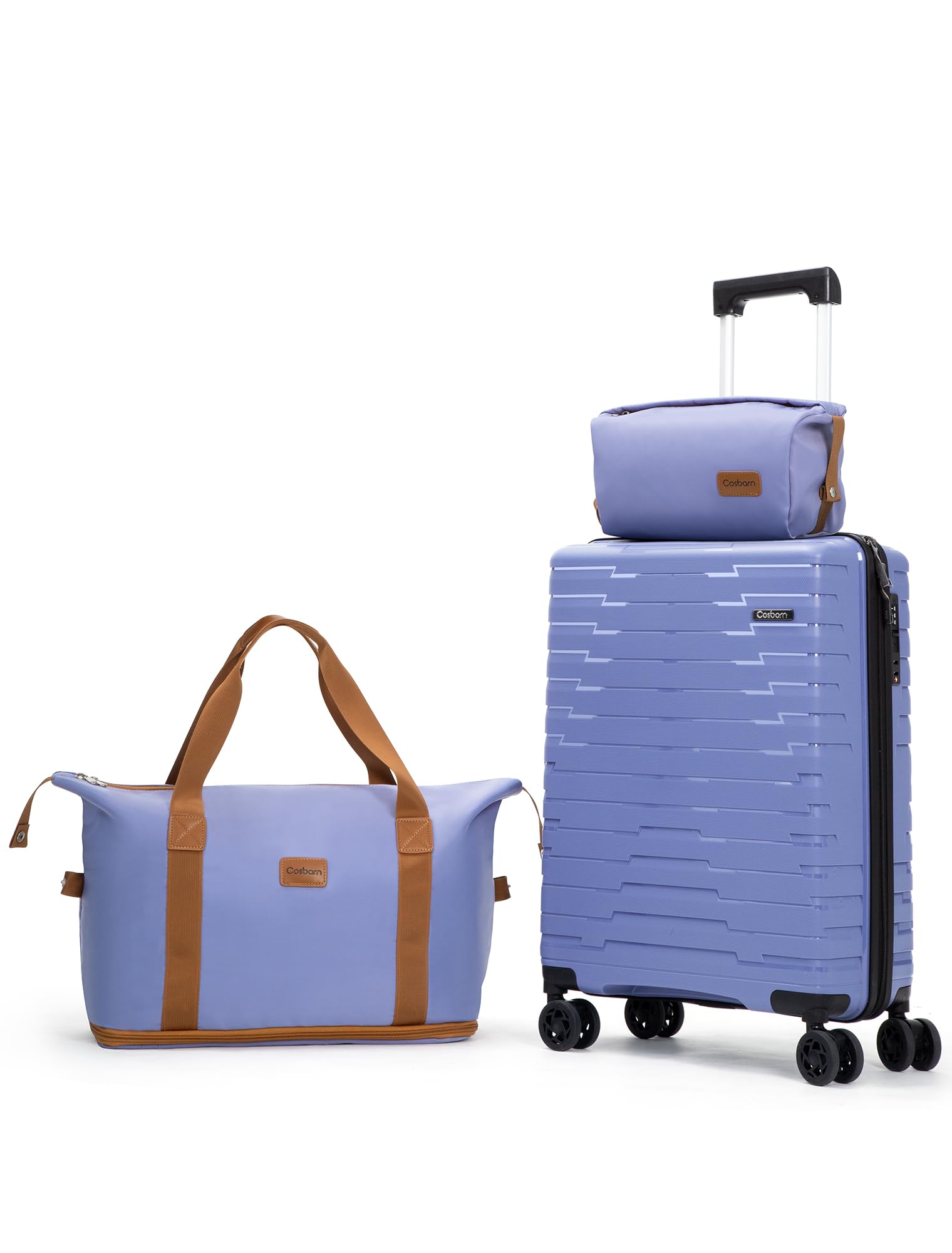 Cosbarn Carry On Luggage 22x14x9 Airline Approved, 20 Inch Carry on Suitcases with Wheels, PP Lightweight Carry-on Luggage, Suitcase with Wheels and TSA Lock