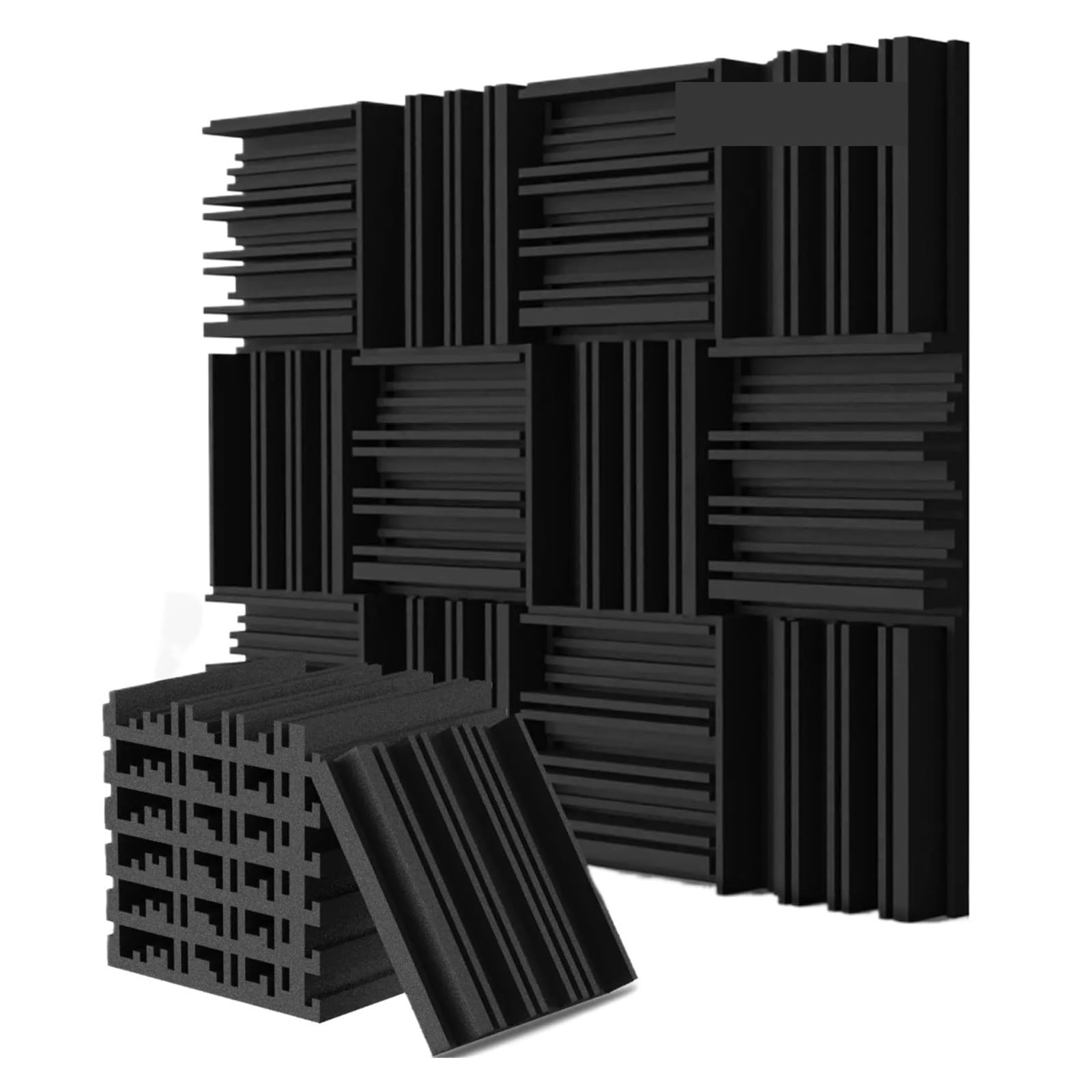 panneaux acoustiques 12Pack Sound Proof Foam Panels High Density Sound Insulation Panels Noise Cancelling Foam for Walls and Ceilings 12" X 12" X 2"