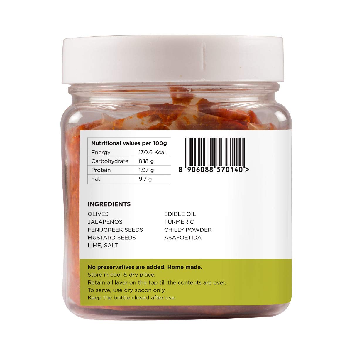 Goosebumps Olives and Jalapenos Pickle | Olives and Jalapeno ka Aachar | Innovative Pickle | Mustard Oil Based Pickle | Preservative Free Pickle 250 GMS - Image 2 thumbnail