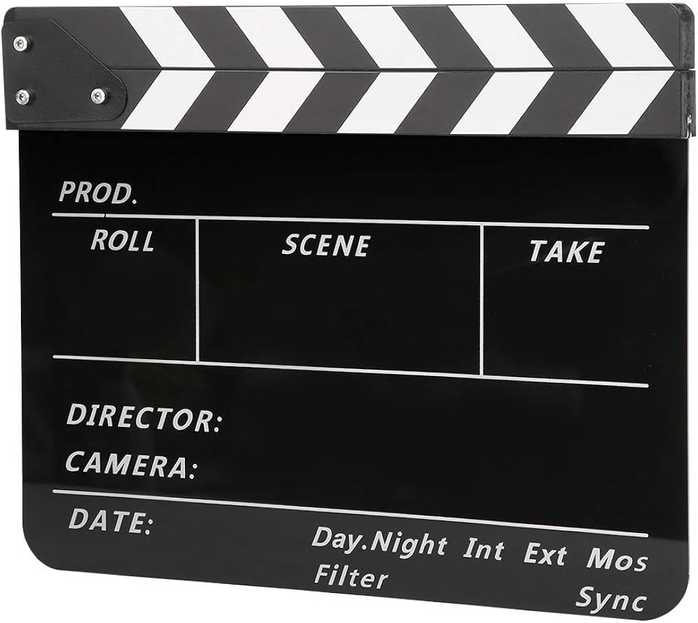 Amazon.co.jp: カチンコ 映画シーン 映画撮影用カチンコ 30x25cm 小型