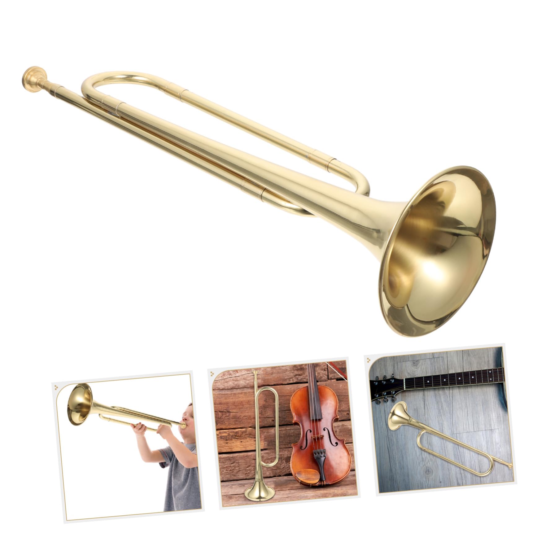 Tromba Si Bemolle in Ottone Finitura Oro per Principianti da Palco