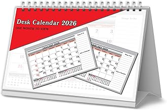 2026 One Month to View UK Stand Alone Desk Office Table Calendar Planner by Arpan