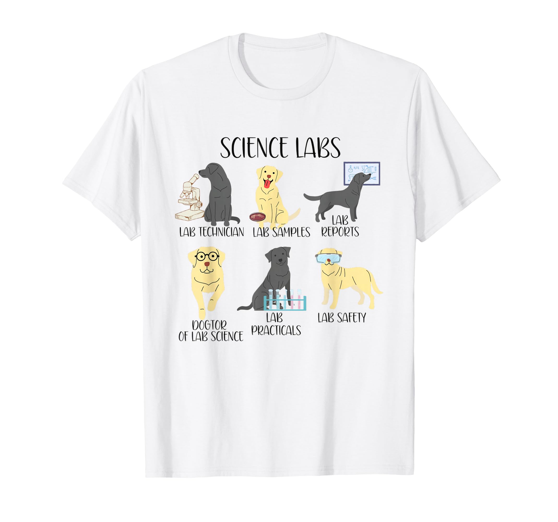 Science Labs Funny Dogs Labrador Retriever Science Teacher T-Shirt