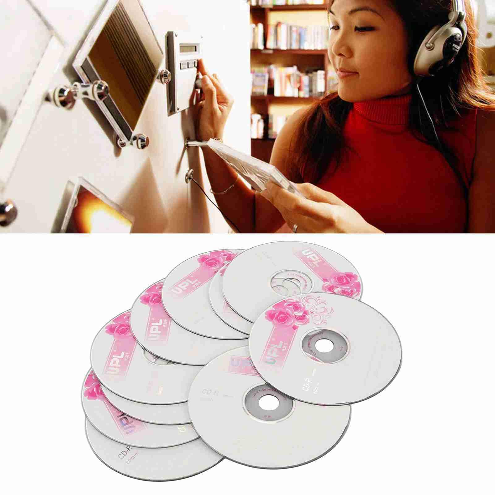 CD R Discos en Blanco, 52x 730mb PC Clear Recordable Music Disc Cds para Quemar música almacenando Datos Digitales Datos (50 por ciento)
