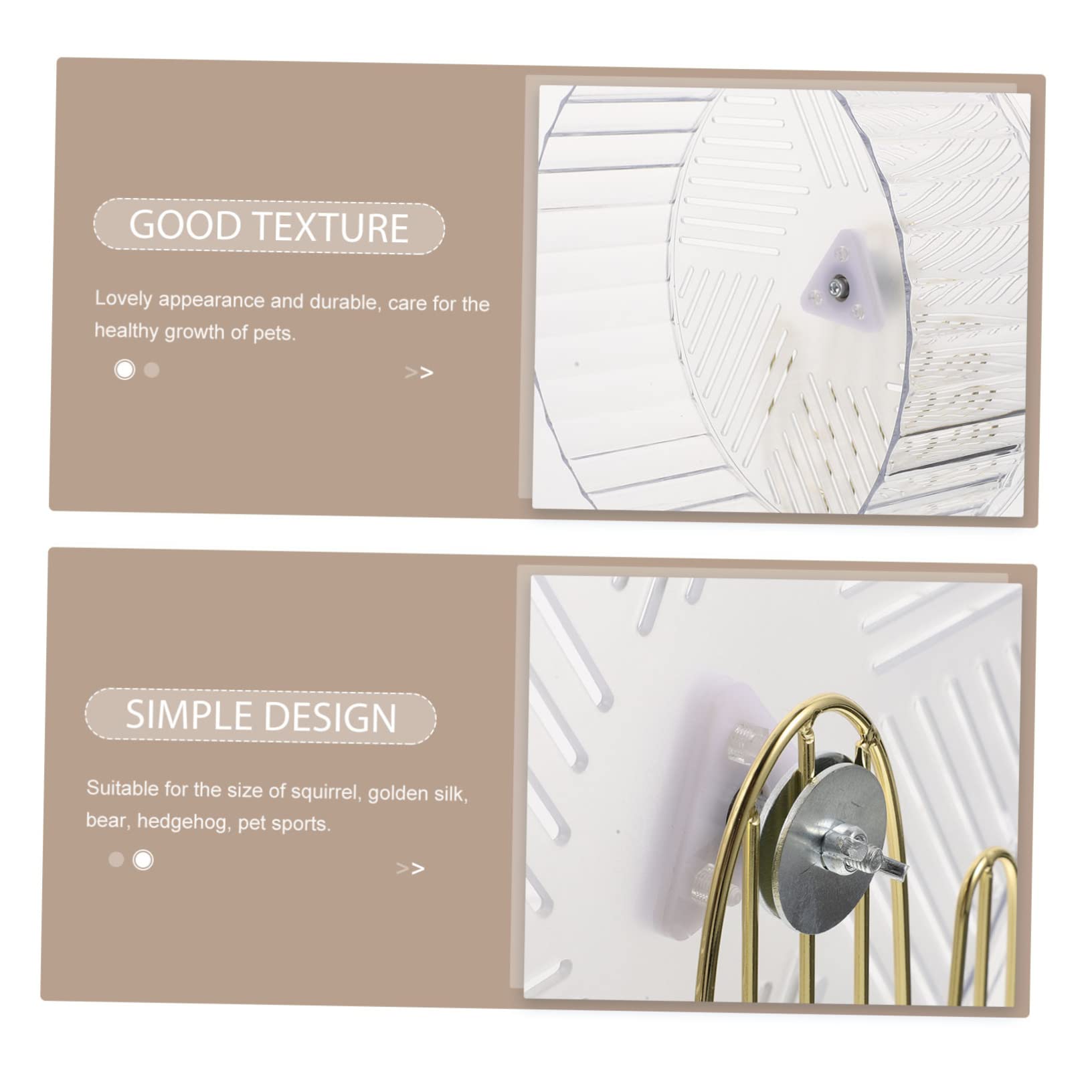 Rueda de Hámster Soporte, Base Estable, Plástico Aleación | Apta para Ardillas y Pequeños Animales, Uso en Jaula o Deporte, Apariencia Adorable