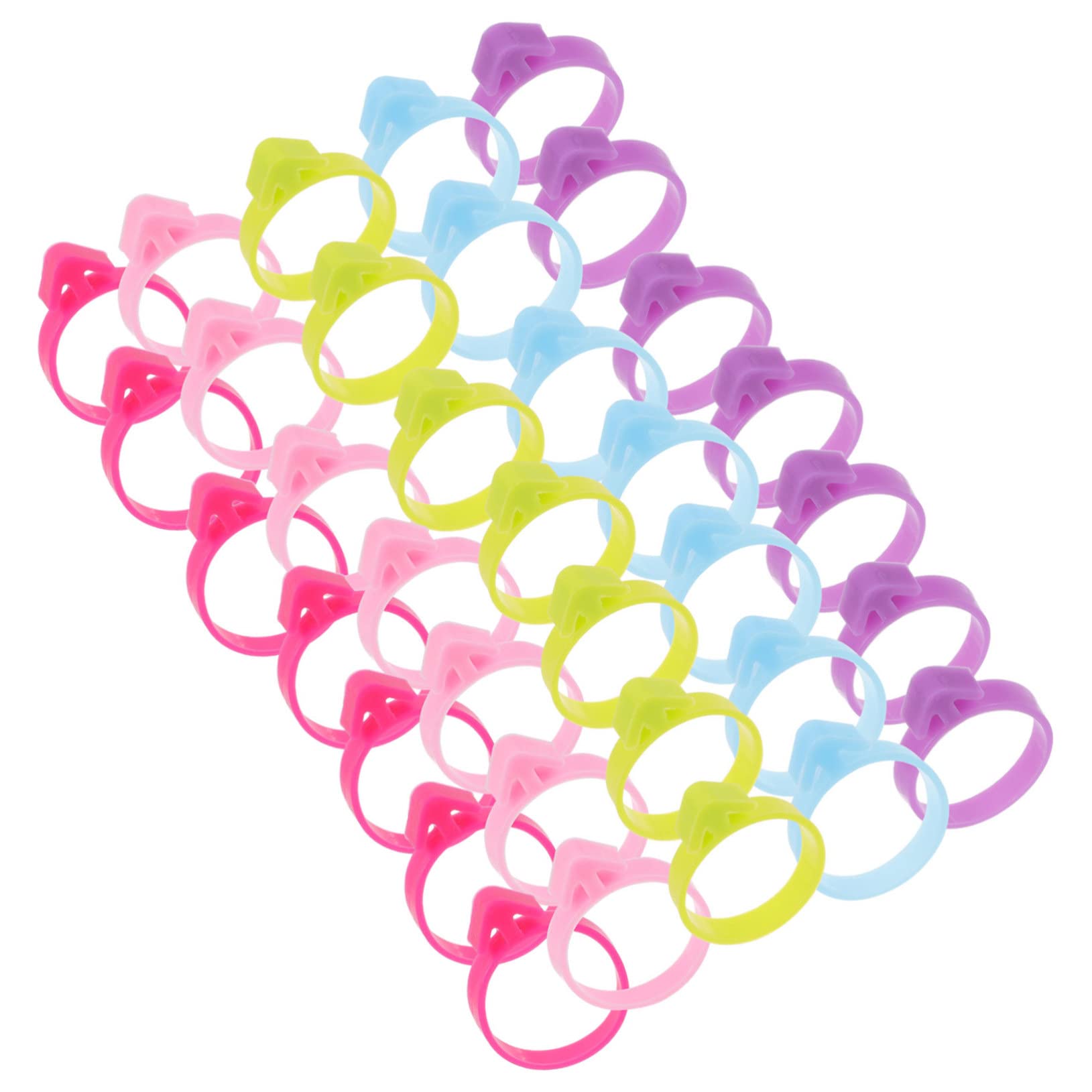 Alipis Anillo De Fijación De Manga Pastelera Envoltura Sello Bolsa Anillos Lazos para Manga Pastelera Kit De Suministros De Decoración De Pasteles Envase El Plastico 100 Piezas*4