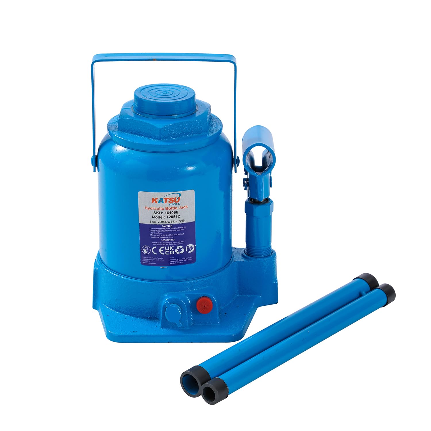 KATSU Tools Gato hidráulico Botella Perfil bajo Compacto 32 T – Elevador Pesado para reparación y Mantenimiento de vehículos